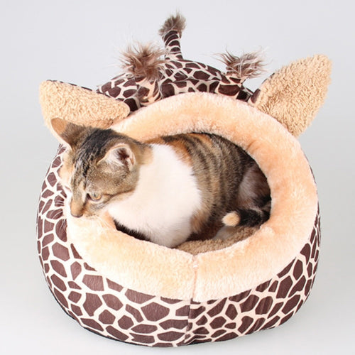 Soft Warm Leopard Cat House (S/M/L)