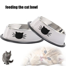 Load image into Gallery viewer, Stainless Steel Anti Skid Cat Food Water Dish Bowl