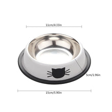 Load image into Gallery viewer, Stainless Steel Anti Skid Cat Food Water Dish Bowl